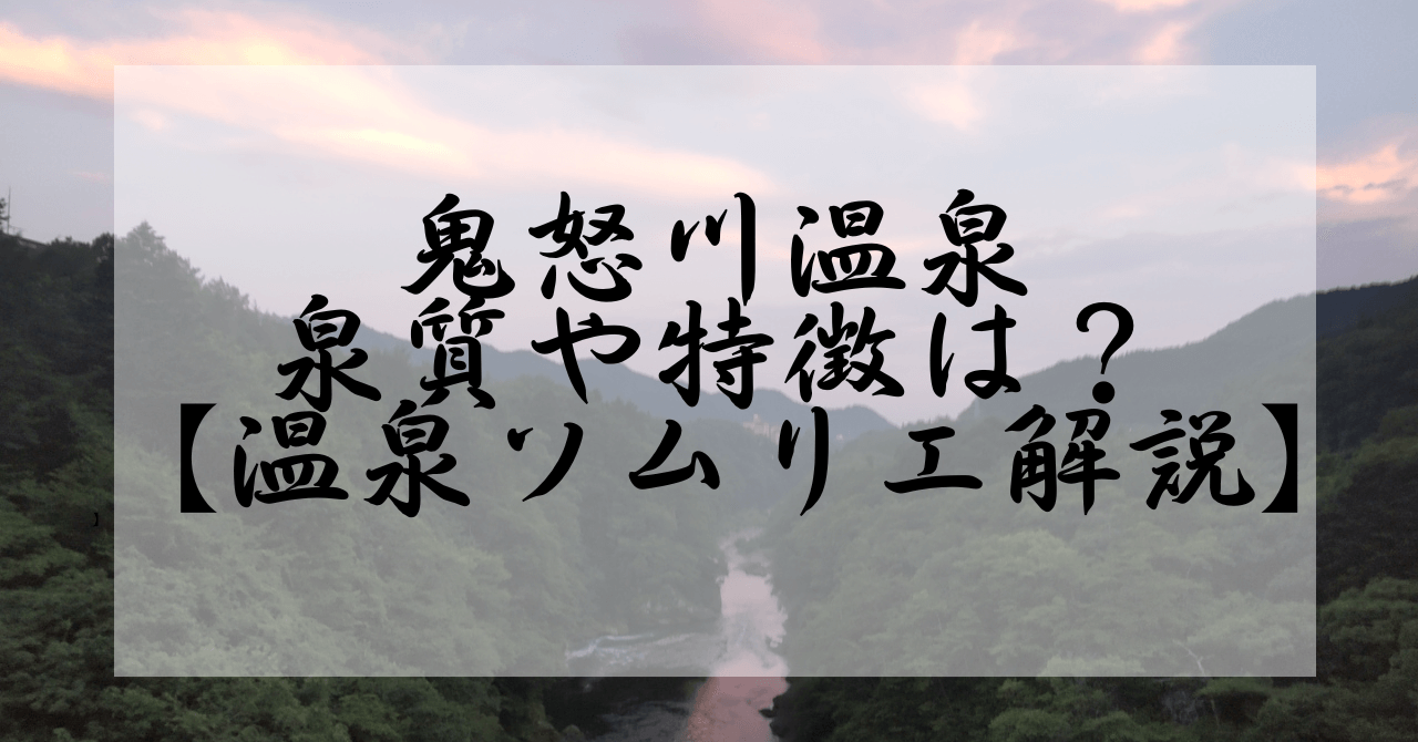 鬼怒川温泉　温泉　泉質